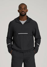 Featherweight Packable Anorak for Tall Men in Black