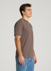 Crest Graphic Tee for Tall Men in Brown