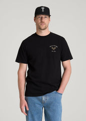 Country Club Graphic Tee for Tall Men in Black