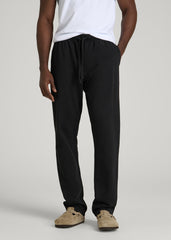 Everyday French Terry Straight Leg Sweatpants for Tall Men in Black