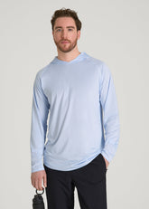 A.T. Performance Training Hoodie for Tall Men in Airy Blue