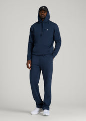 Core Motion Fleece Popover Hoodie for Tall Men in Navy Blue