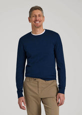 Everyday Crewneck Sweater for Tall Men in Patriot Blue