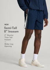 Flex Nylon Short for Tall Men in Navy Blue
