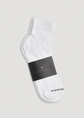 Athletic Mid Ankle Socks (X-Large Size: 14-17) for Tall Men in White