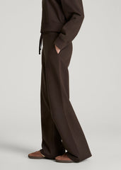 Everyday Terry Midrise Wide Leg Pants for Tall Women in Espresso