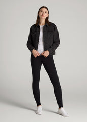 Cotton Leggings for Tall Women in Black