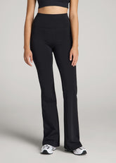 Cotton Flare Leggings for Tall Women in Black