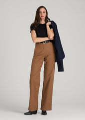Cropped Knit Tee for Tall Women in Black