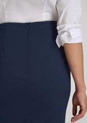 Freedom Flex Pencil Skirt for Tall Women in Navy