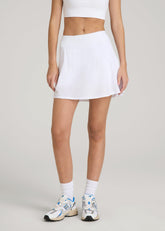 Athletic Skort for Tall Women in Bright White