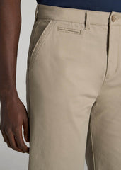 Chino Shorts for Tall Men in Desert Khaki