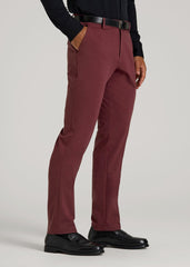 Flex Tech Suit Pants for Tall Men in Tawny Port Nailhead