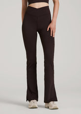 Balance Split Flare Pants for Tall Women in Espresso