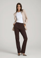 Freedom Flex Slim Straight Leg Dress Pants for Tall Women in Espresso