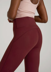 Balance Flare Yoga Pants for Tall Women in Tawny Port