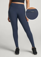 Active Leggings with Pockets for Tall Women in Navy