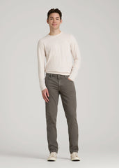 Carman Tapered Fit Colored Jeans for Tall Men in Sage