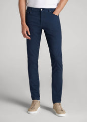 Carman TAPERED Fit Five Pocket Pants for Tall Men in Marine Navy