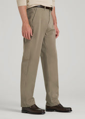4-Way Stretch Commuter Straight Chino Pants for Tall Men in Dusty Khaki