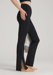 Balance Split Flare Pants for Tall Women in Black