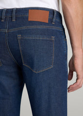 Carman TAPERED Fleeced Jeans for Tall Men in Colorado Blue Wash