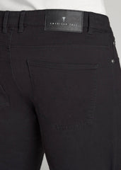 Dylan Slim Fit Five-Pocket Pants For Tall Men in Black