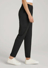 Commuter Pleated Jogger Pant for Tall Women in Black