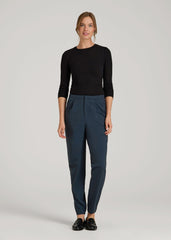 Commuter Pleated Jogger Pant in for Tall Women Navy