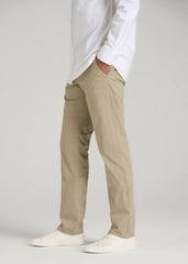 Carman TAPERED Chinos for Tall Men in Desert Khaki