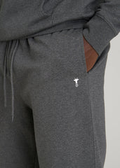 Core Motion Fleece Straight Leg Sweatpants for Tall Men in Charcoal Mix