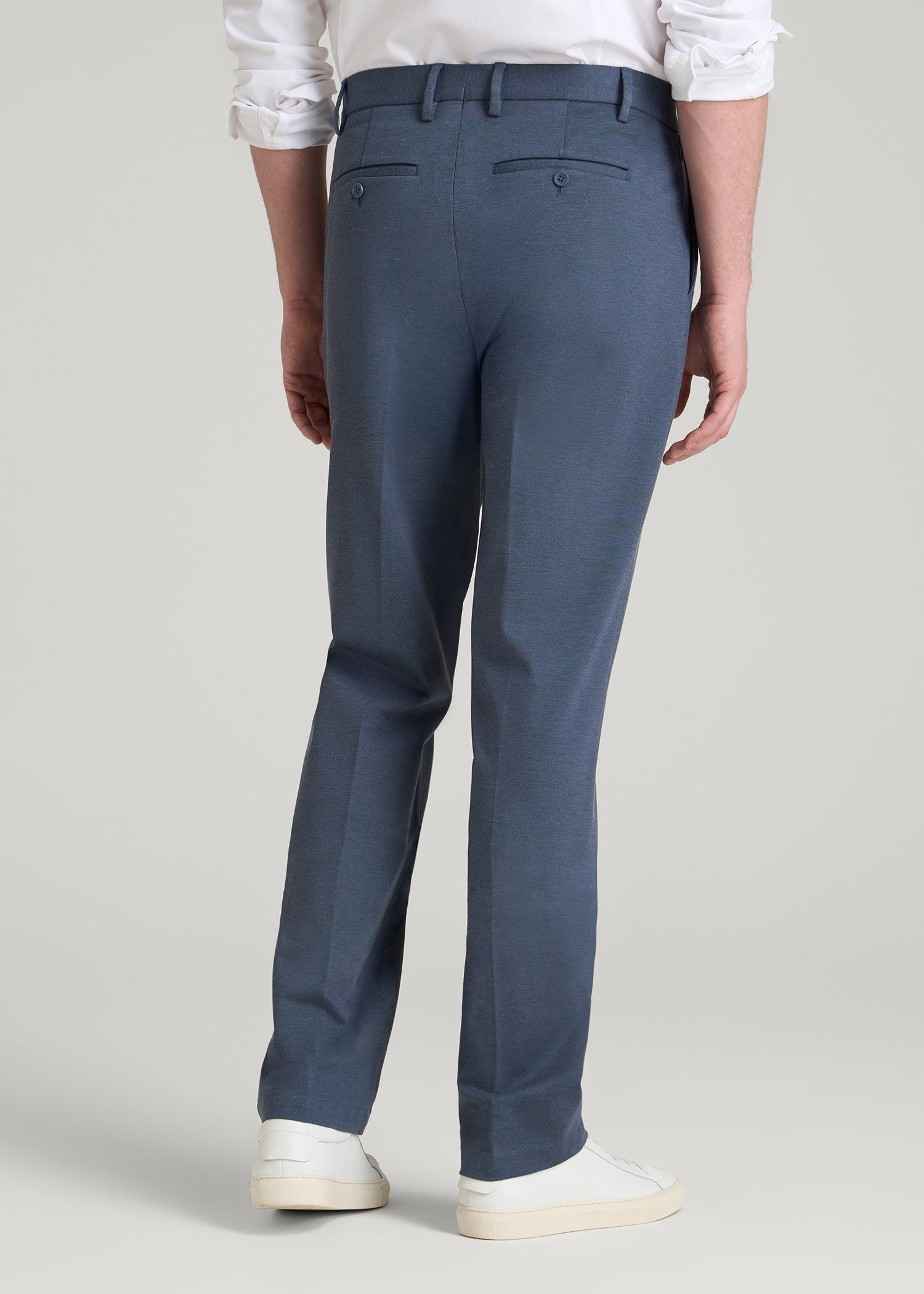 Flex Tech Suit Pants for Tall Men in Medium Blue Nailhead