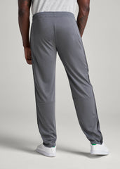 Athletic Stripe Pants for Tall Men in Grey-Black Stripe