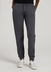 Garment Dyed Joggers for Tall Women in Washed Charcoal Rinse
