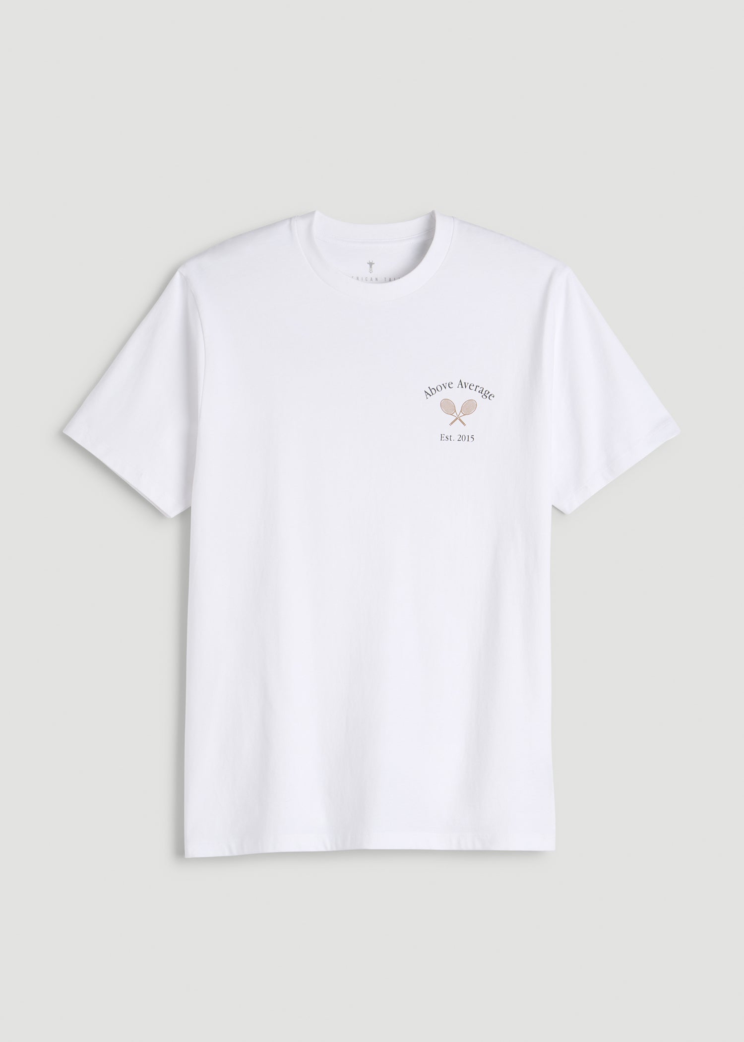 Country Club Graphic Tee for Tall Men in White