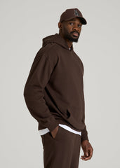 Everyday French Terry Popover Hoodie for Tall Men in Espresso