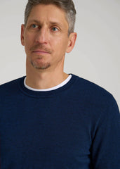 Everyday Crewneck Sweater for Tall Men in Patriot Blue