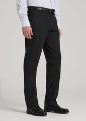 Flex Tech Suit Pants for Tall Men in Black