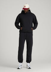 Everyday French Terry Cinched Bottom Sweatpants for Tall Men in Black