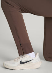 Featherweight Perforated Training Joggers for Tall Men in Coffee Quartz