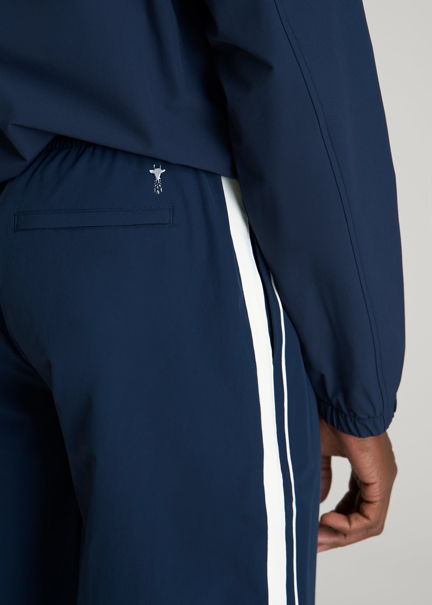 Flex Nylon Short for Tall Men in Navy Blue