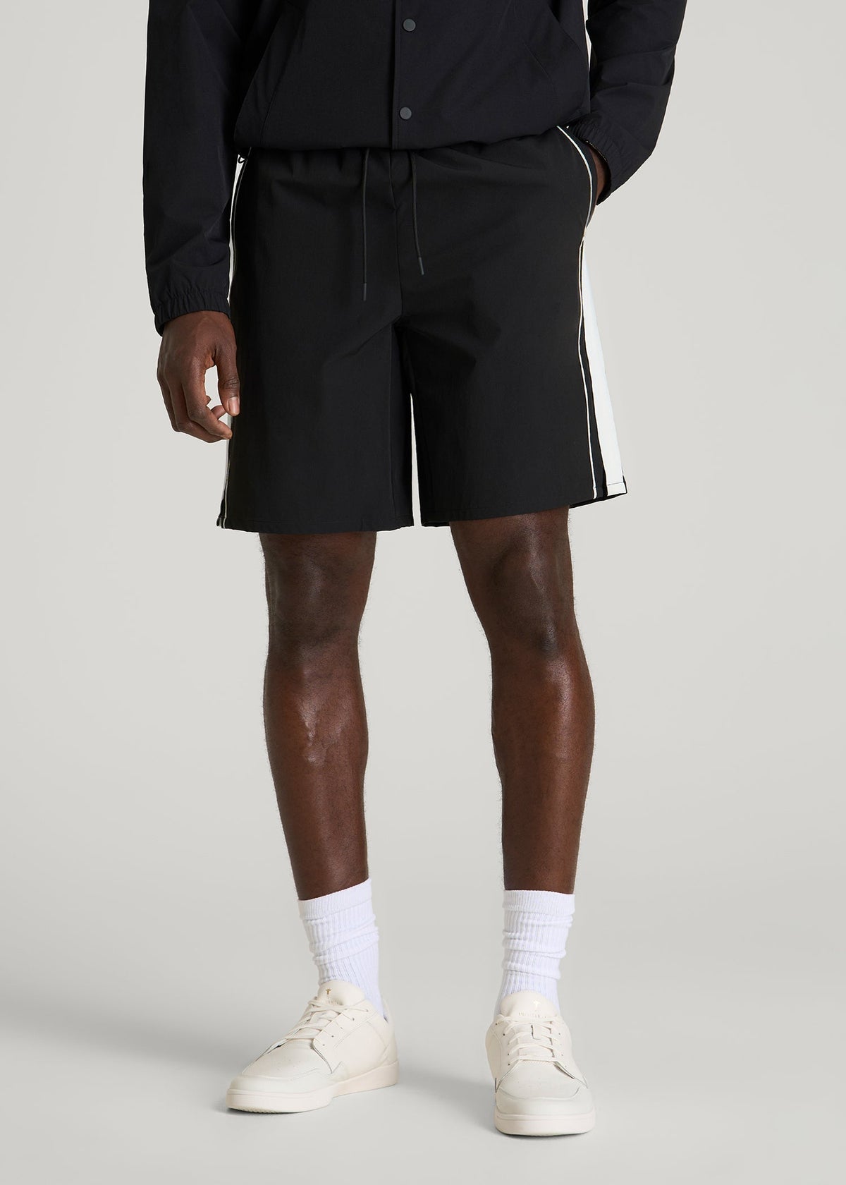 Flex Nylon Short for Tall Men in Black