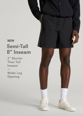 Flex Nylon Short for Tall Men in Black
