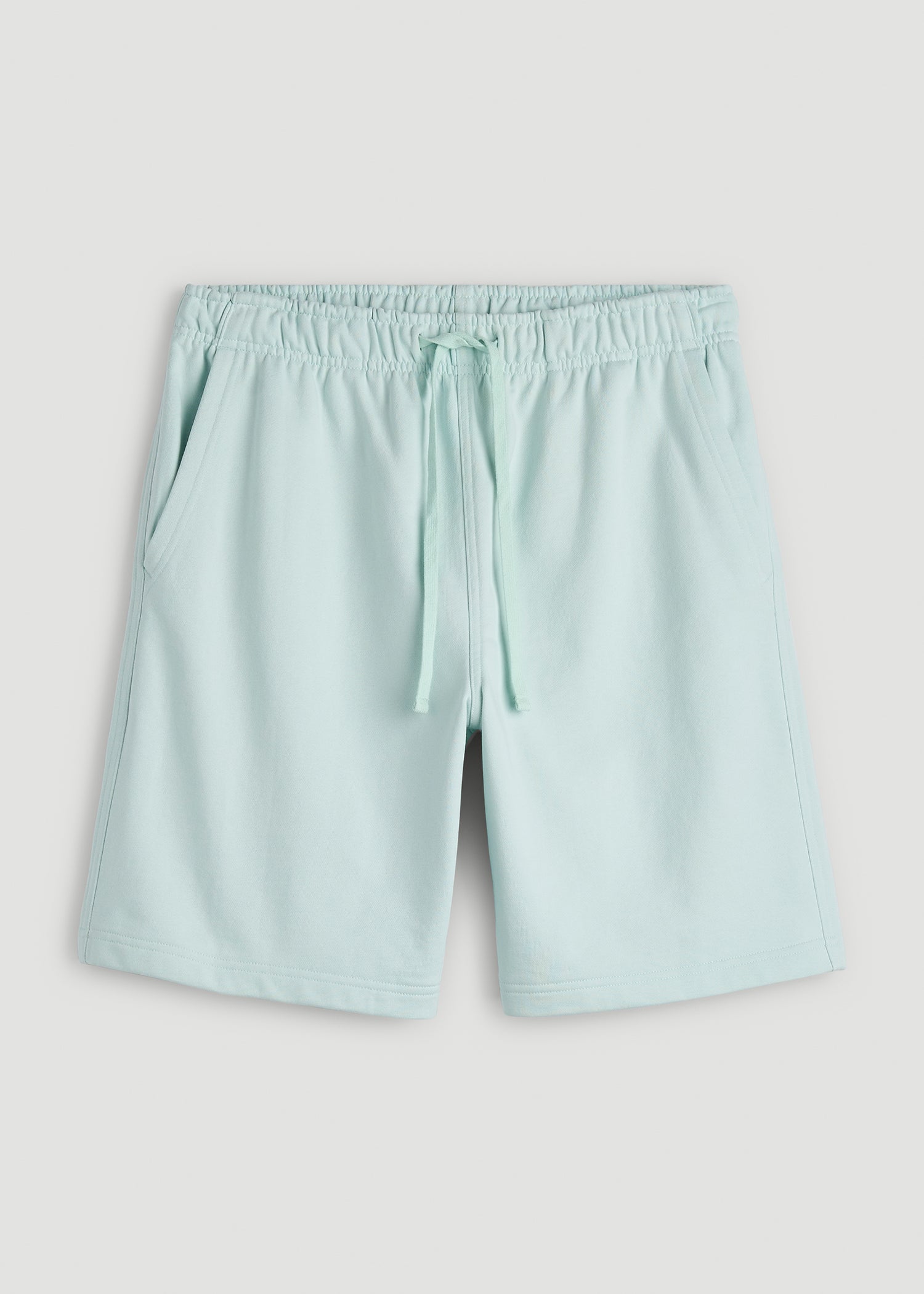 Everyday French Terry Shorts for Tall Men in Opal Blue