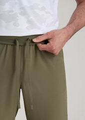 Featherweight Perforated Training Joggers for Tall Men in Olive