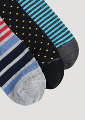 Dress Socks Size 14 to 17 (3-Pack) for Tall Men in Pack A