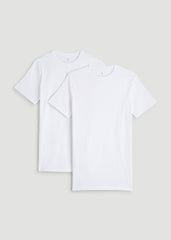 2-pack Classic Crewneck Undershirt for Tall Men in Optic White