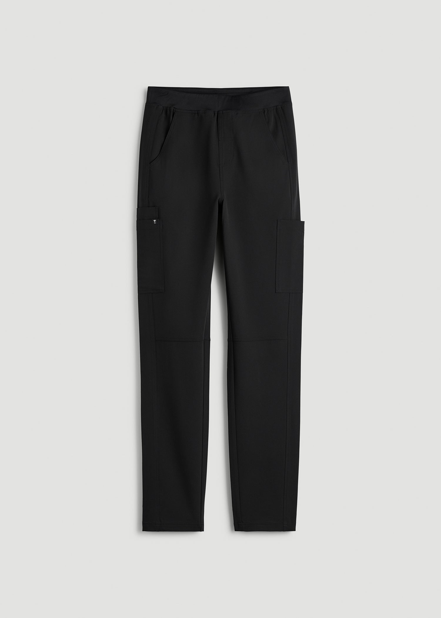 Cargo Scrub Pants for Tall Men in Black