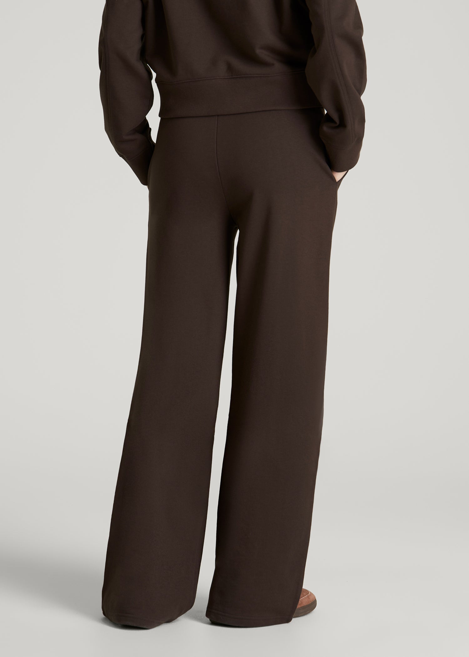 Everyday Terry Midrise Wide Leg Pants for Tall Women in Espresso