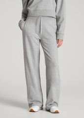 Everyday Terry Midrise Wide Leg Pants for Tall Women in Grey Mix